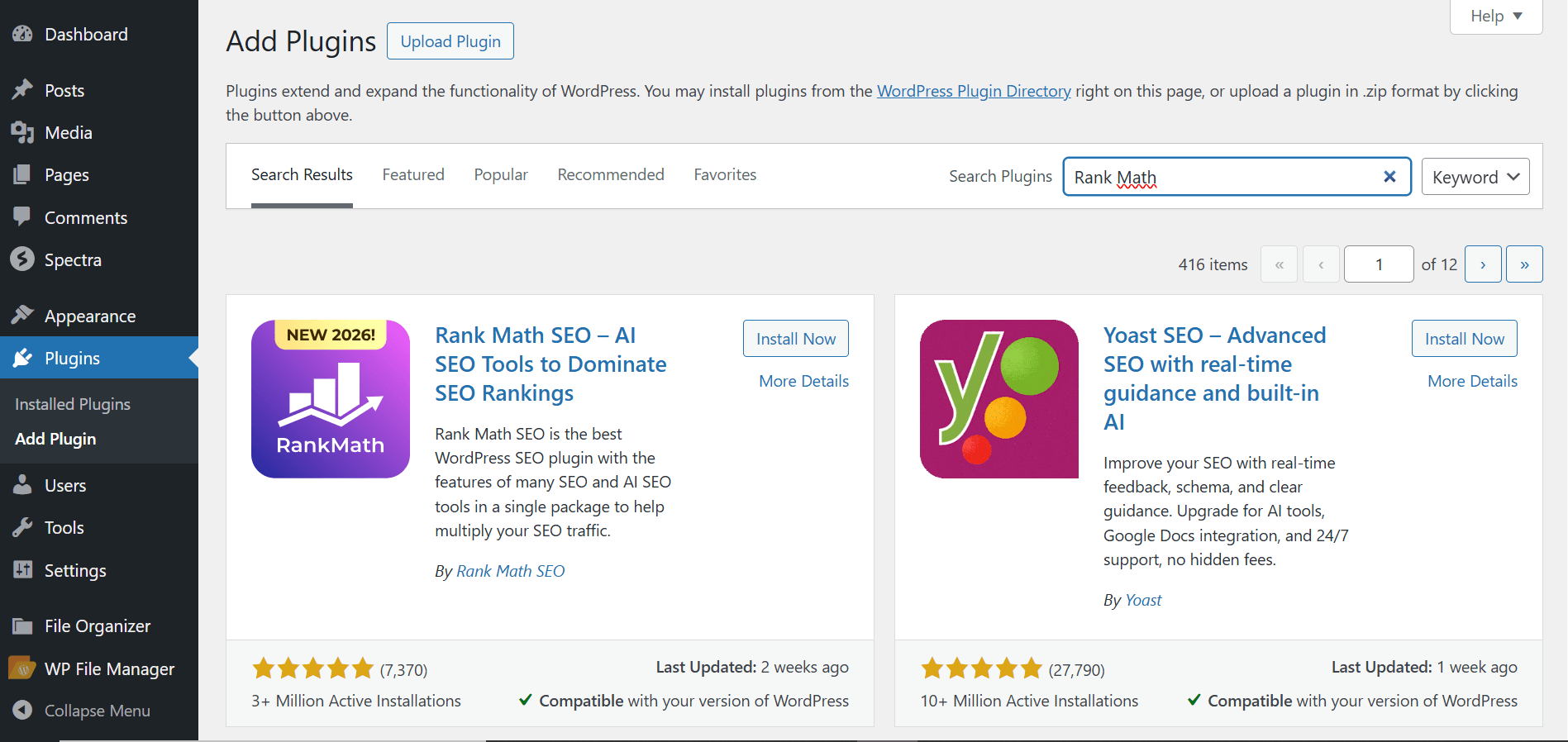 WordPress for Beginners: Complete Setup Guide for Business Owners (2026) WordPress Plug-In Directory With Rank Math Search Listed