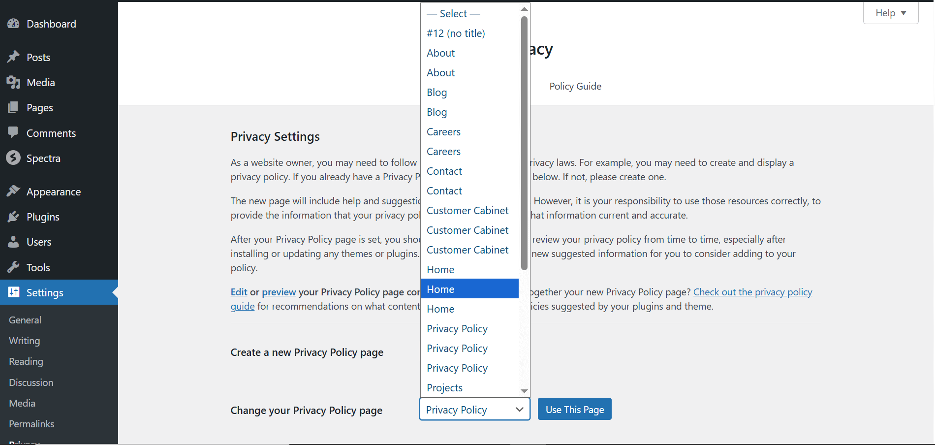 Essential WordPress Settings Guide: Configure Your Site the Right Way WordPress Settings Privacy Page