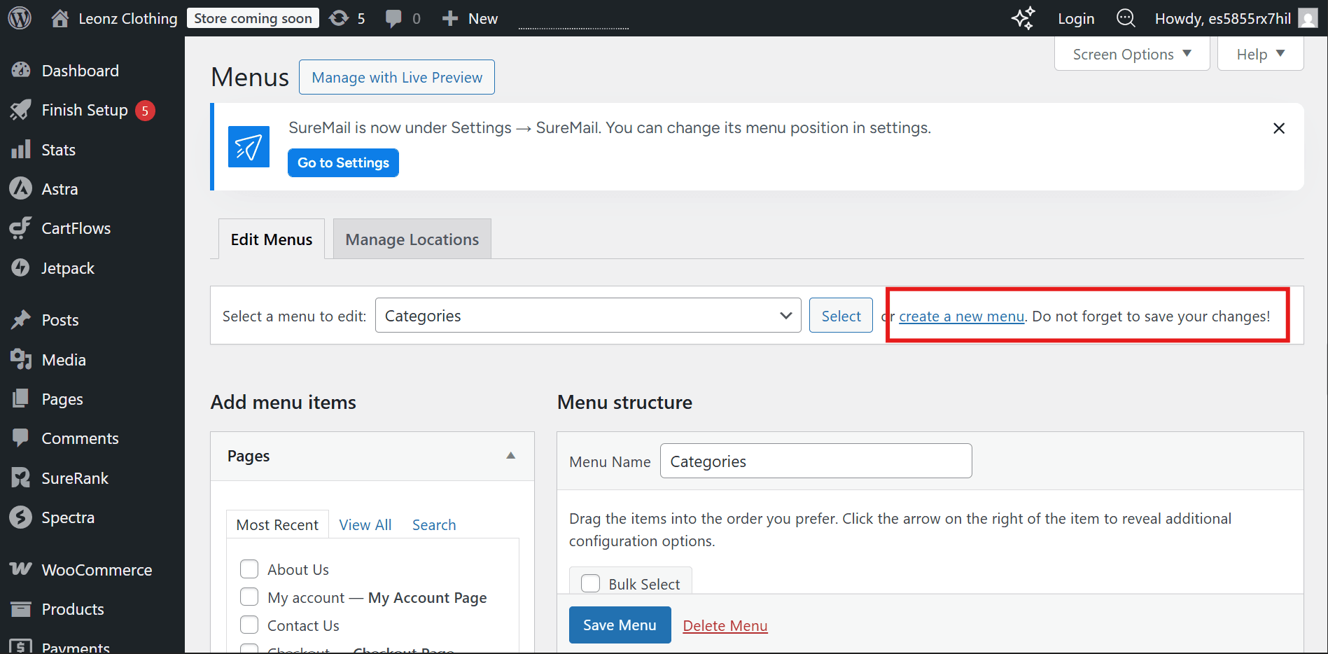 WordPress Menu Setup: Structure Your Site for Users and SEO WordPress Create a New Menu Screen