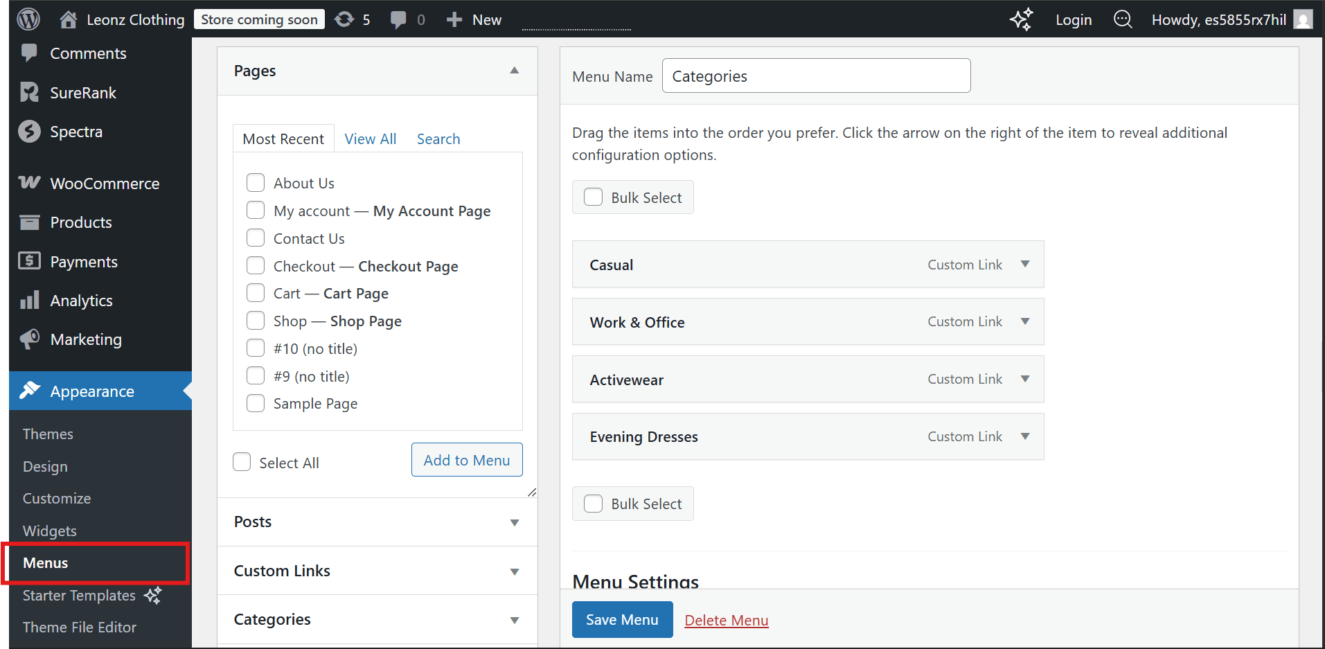 WordPress Menu Setup: Structure Your Site for Users and SEO WordPress Dashboard Appearance Menu