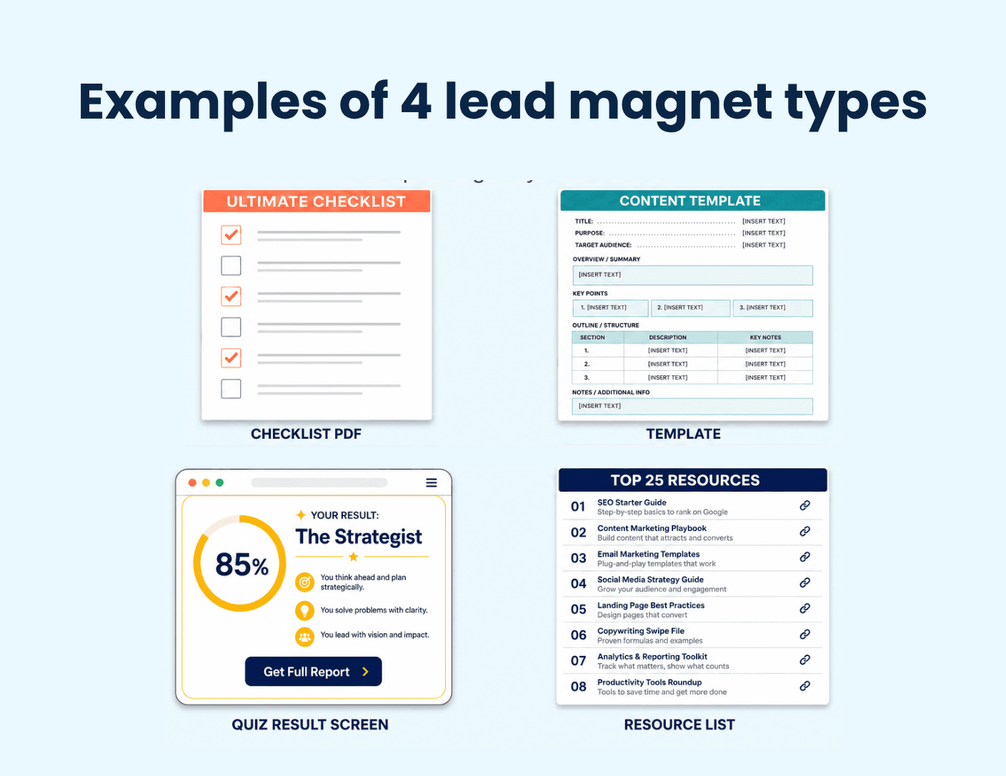 4 Lead Magnet Types