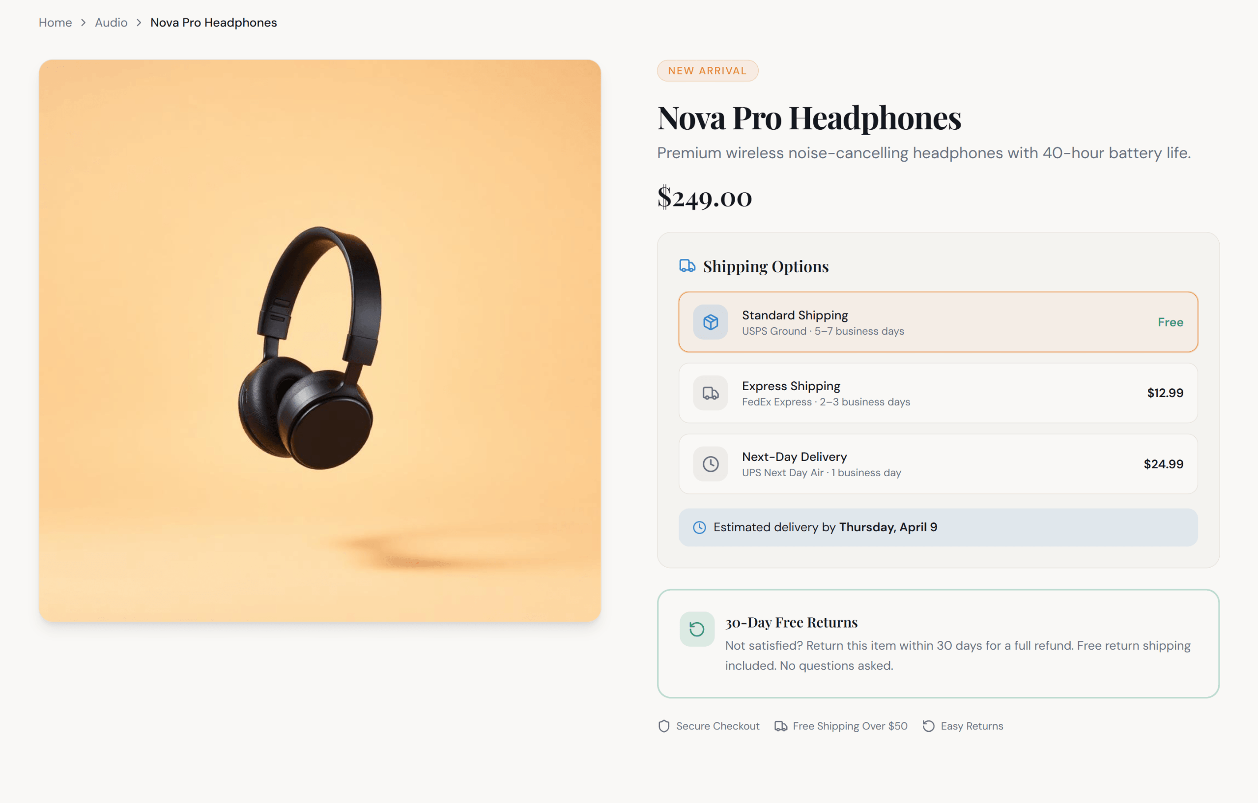 Ecommerce Product Page